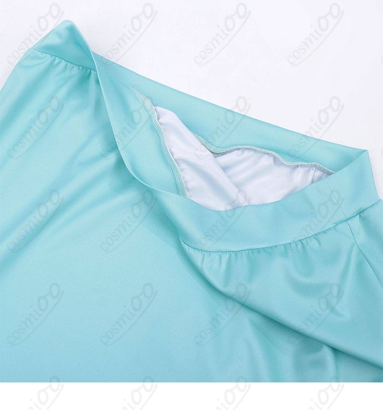 ブルーパーカーの裾まわり・ヘムのディテールが分かる画像