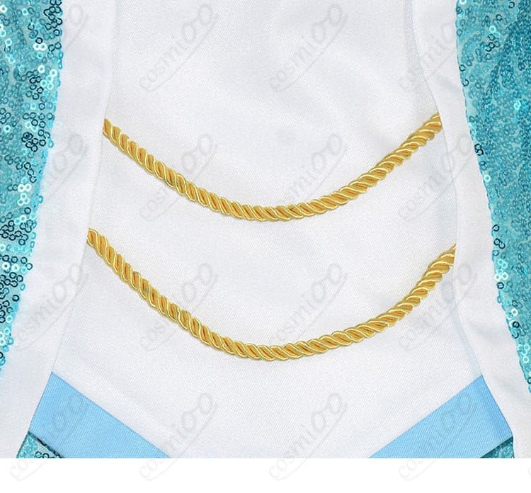 フロント前立て（プラケット）装飾のディテール：ボタンと縁取り