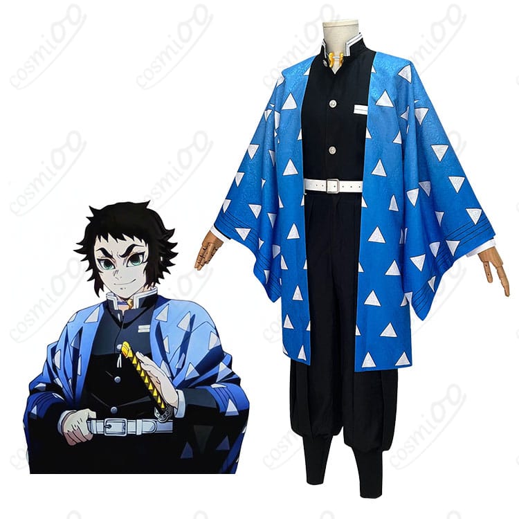 モデルが着用した獪岳 鬼殺隊隊服コスプレの全身イメージ