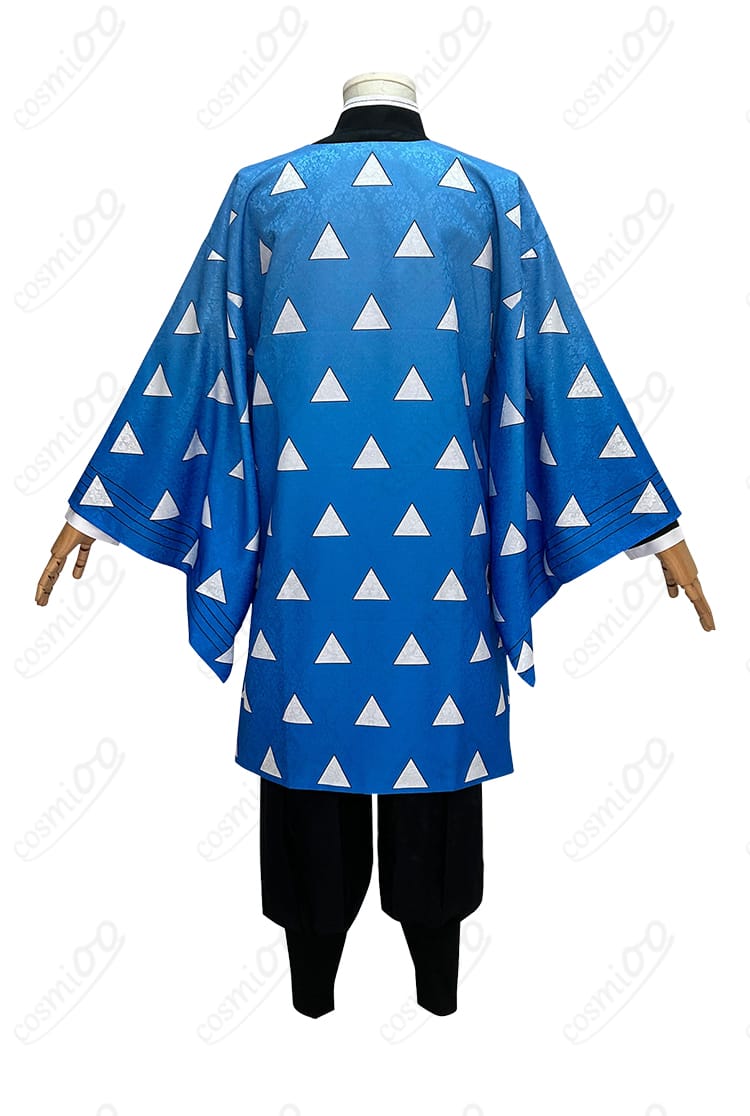 獪岳 鬼殺隊隊服コスプレの背面シルエットと羽織の落ち感