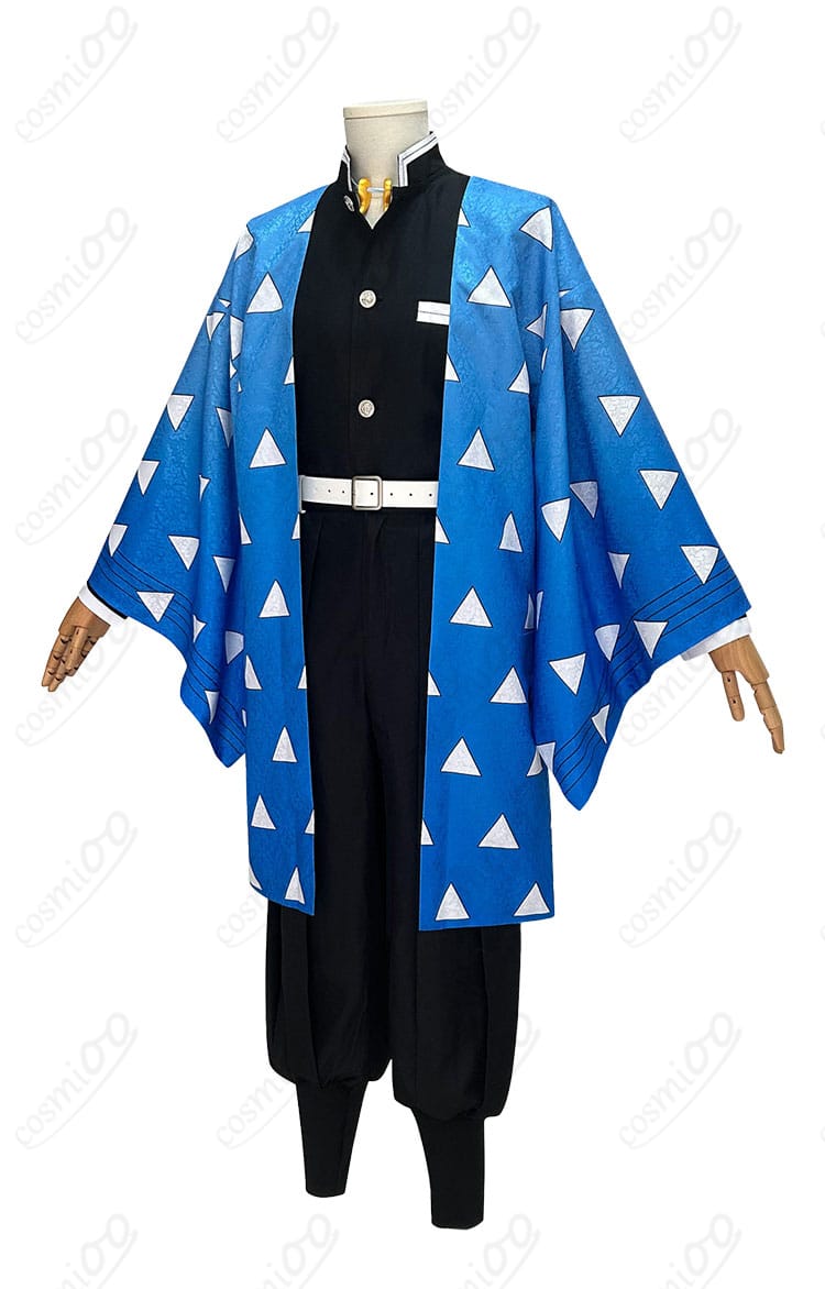 獪岳 鬼殺隊隊服コスプレの上着・ズボン・羽織を正面から撮影