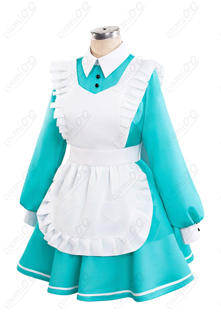 初音ミク 不思議の国ver. メイド衣装の側面。フレアスカートの広がりとウエストラインの美しさを確認できる。