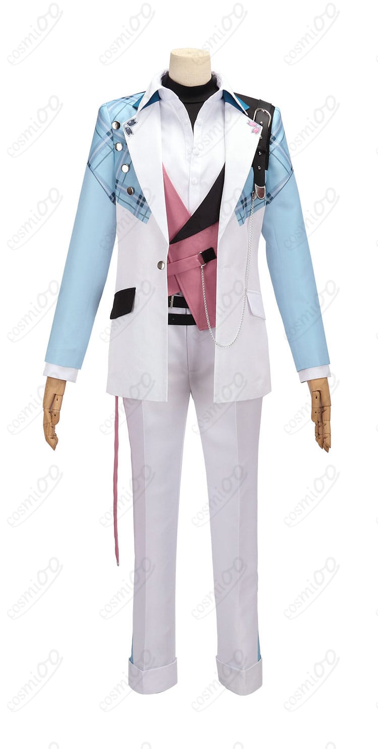 にじさんじ 皇れお デフォルト衣装 コート・ベスト・シャツの正面ディテール。前立てとシルエットのハリ感が分かるカット