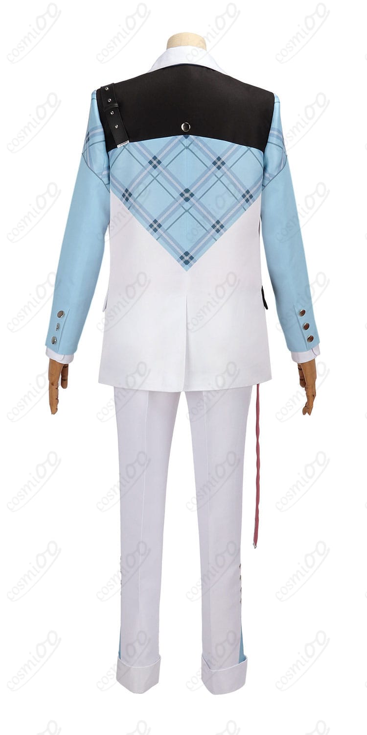 にじさんじ 皇れお デフォルト衣装 背面。コートのバックシルエットと裾のライン、肩の構築感が伝わる写真