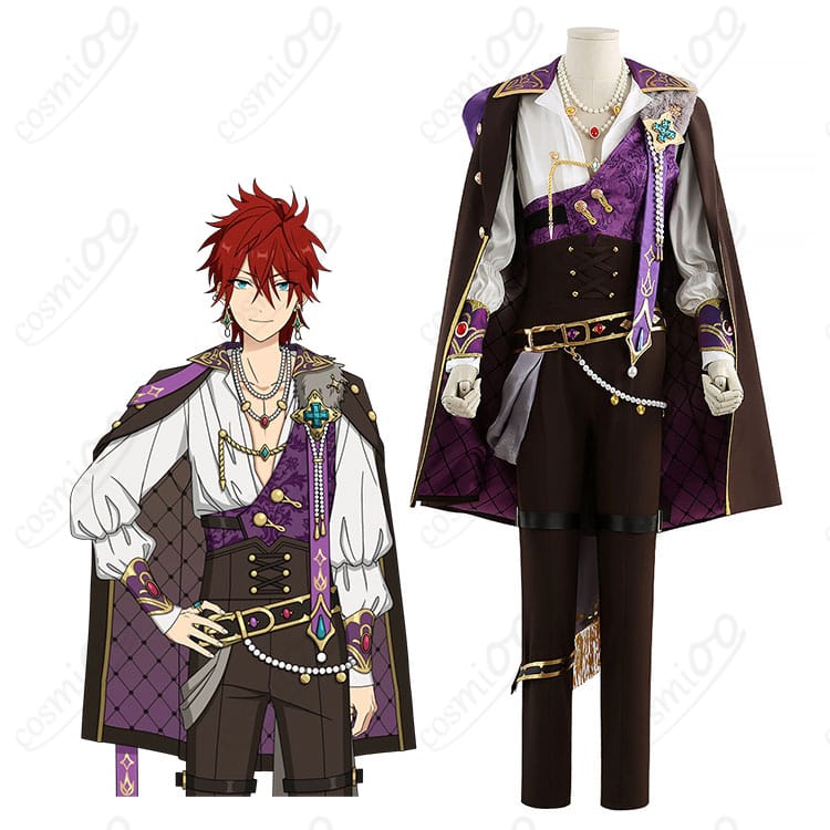 天城燐音・羽風薫・七種茨・月永レオのロイヤルフラッシュ衣装を着用した全身イメージ