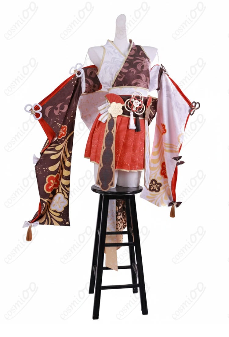 百鬼あやめ 天女繚華 花吹雪コスの右側面シルエット