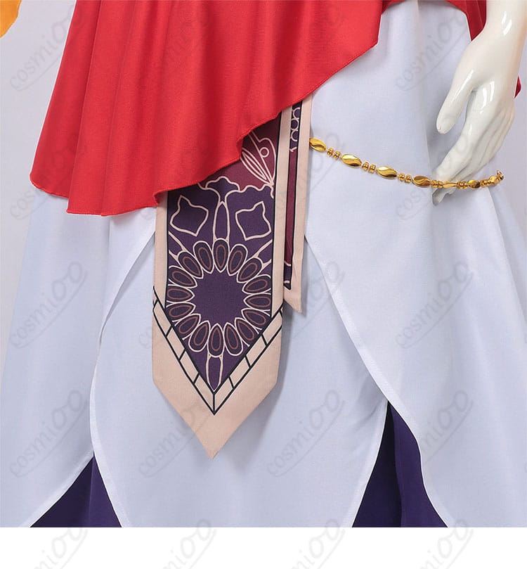 各部パーツの質感と縫製ディテールの近接写真（釈迦コスプレ）