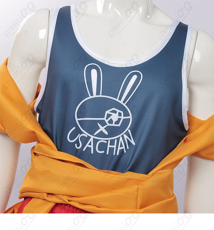 襟元の装飾とライン仕立てのアップ（釈迦コスプレ）