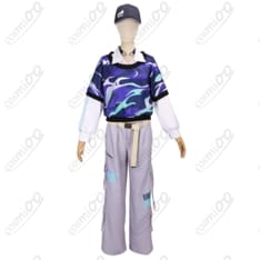 にじさんじ 花籠つばさ デフォルト衣装コスプレ 高再現で映えるクール&サイバーな一式 - 1枚目の画像（サムネイル）