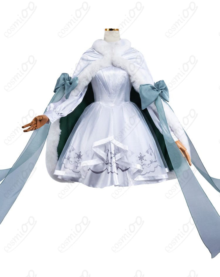 第五人格 庭師 2026雪まつりコスチュームの正面全体。襟元とウエスト位置、Aラインの広がりを確認できる画像