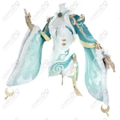 原神 コスプレ衣装 上品でクールなコートドレス｜神の目・装飾完備で撮影映えと着心地を両立 - 1枚目の画像（サムネイル）