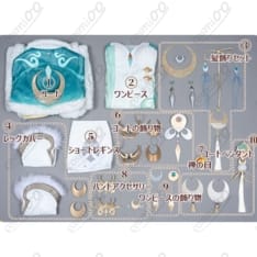 原神 コスプレ衣装 上品でクールなコートドレス｜神の目・装飾完備で撮影映えと着心地を両立 - 5枚目の画像（サムネイル）