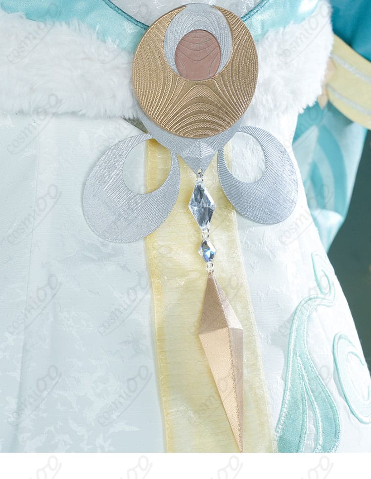 原神コスプレ衣装の背面装飾パーツと固定仕様の近接写真