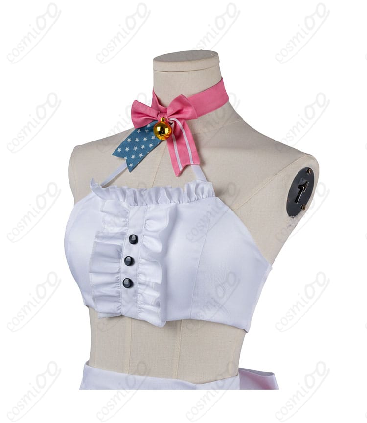 ハムマン 美味しい魔法メイド衣装 トップスの襟元・胸元フリルなど装飾の近接