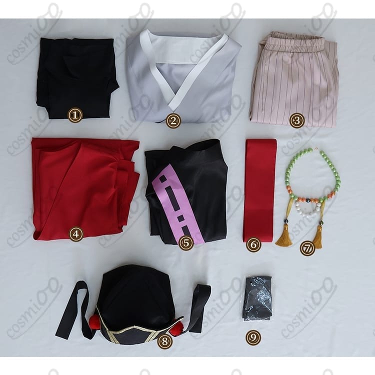 鬼滅の刃 童磨 幼少期コスプレ衣装｜和風クールな高再現、通気性良好でイベントも快適 - 5枚目の画像