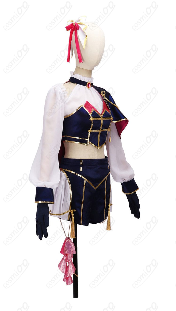 倉持めると Idios共通衣装の側面シルエット（ショートパンツとラインの見え方）