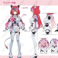 猫汰つな サイバー新衣装コスプレ｜ぶいすぽっ！ 高再現で撮影映え、イベントも快適 - 1枚目の画像（サムネイル）