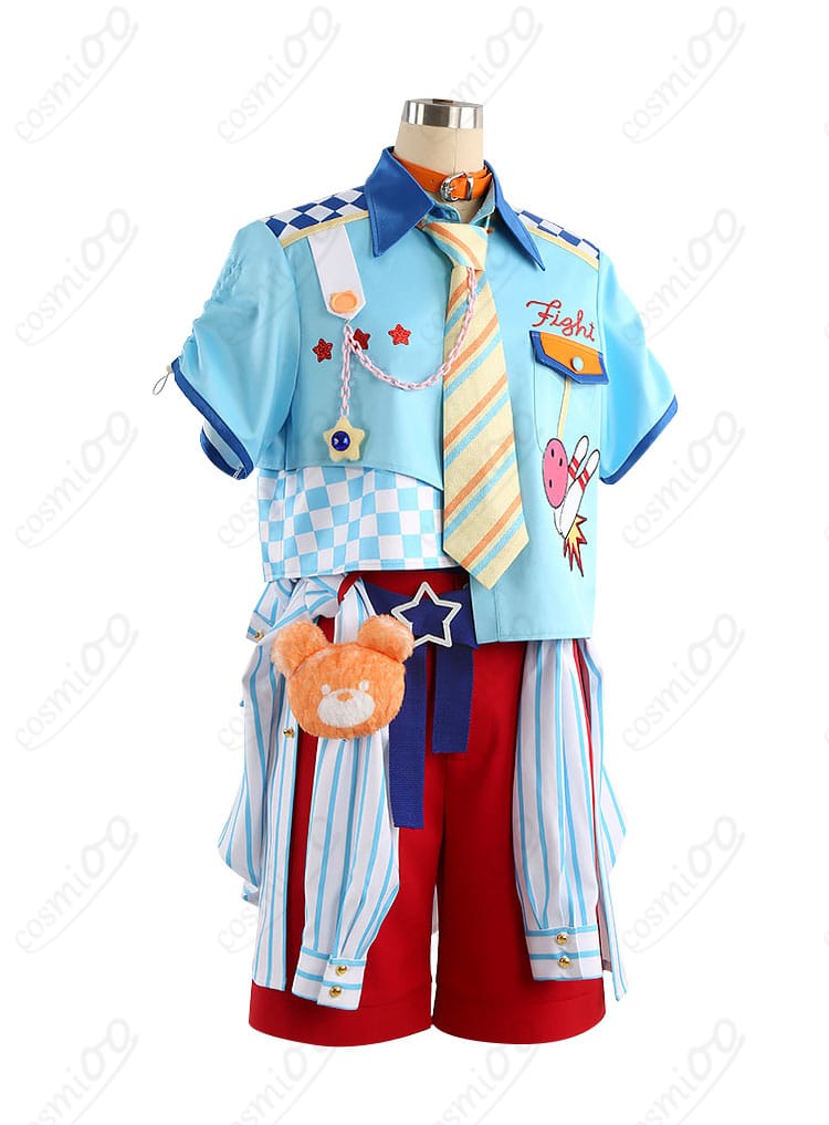 クマクマレスQ衣装 右側面のシルエットとレッグカバーの見え方