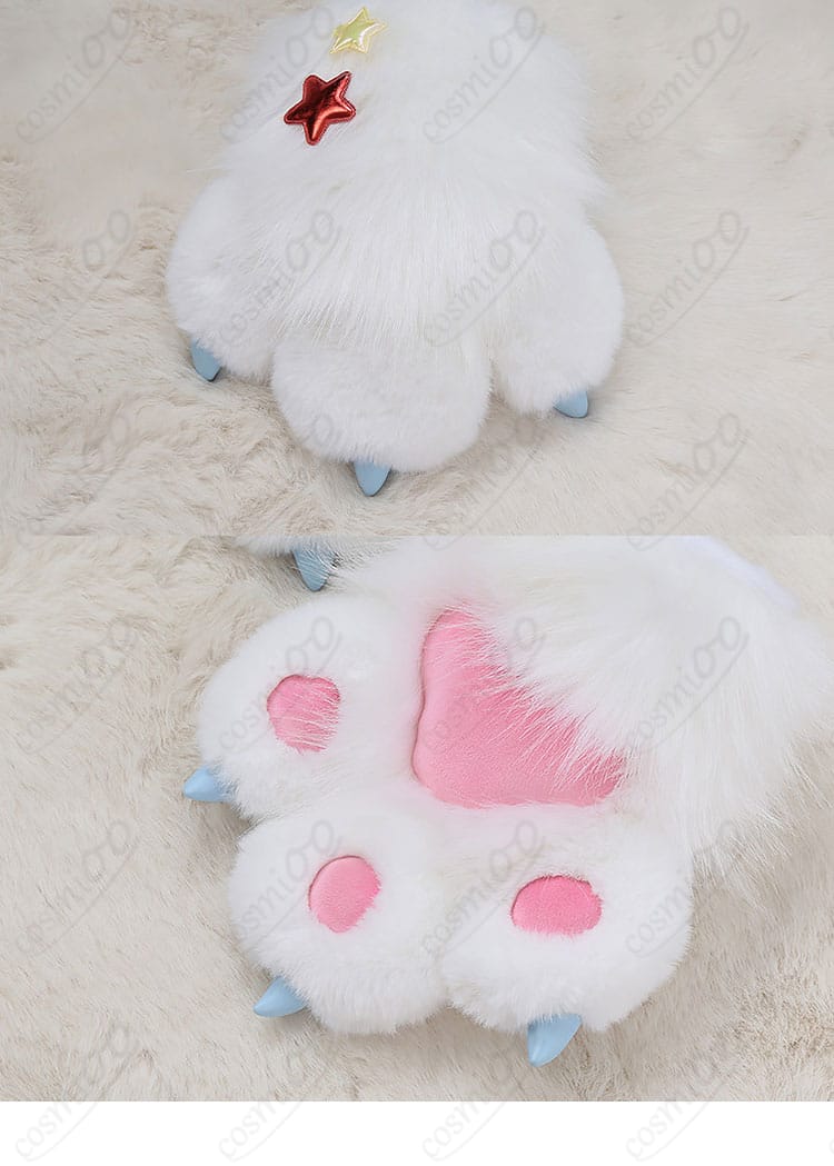 クマクマレスQ衣装 手袋とアームカバーの装飾アップ