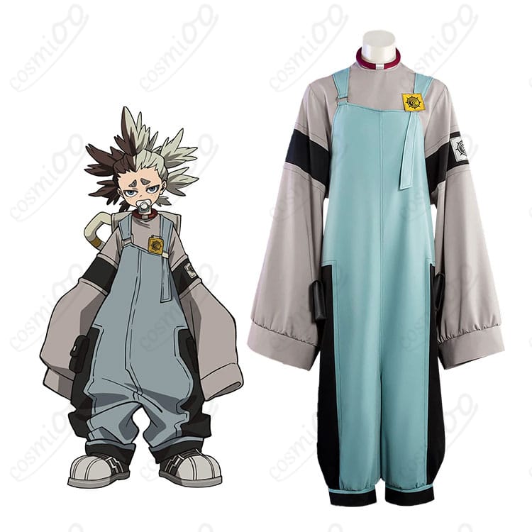 モデル着用のガチアクタ ディア・サンタ風サロペット衣装・一式の全身イメージ