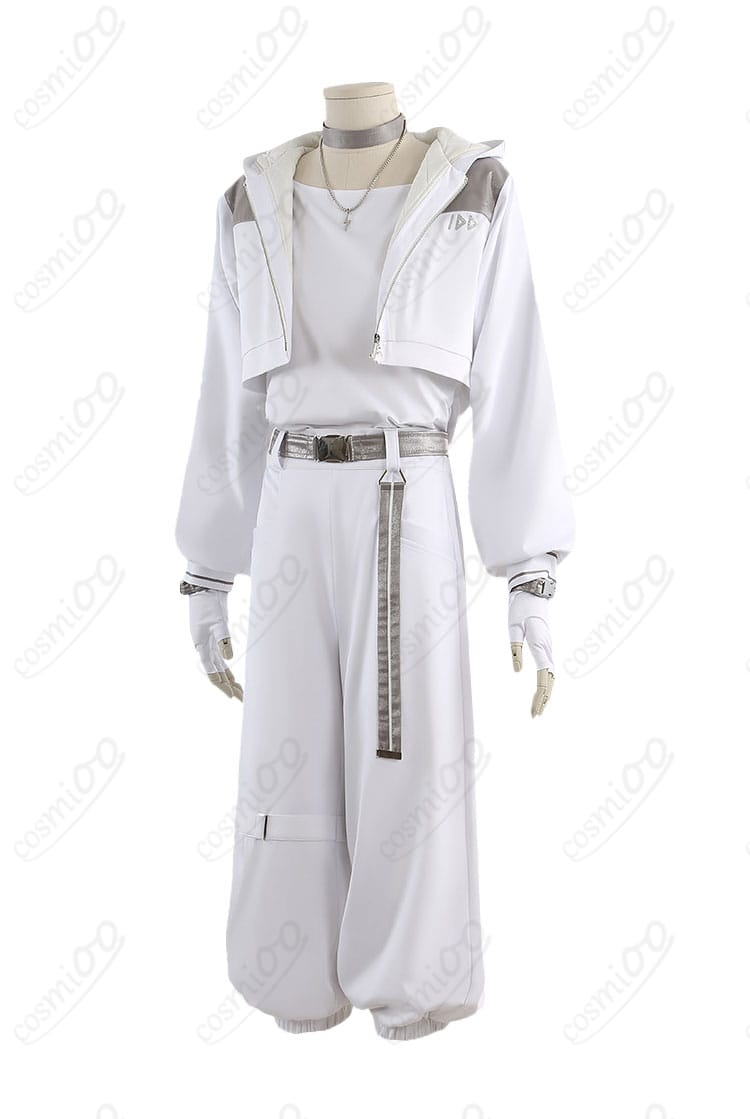 東雲彰人 アクセラレイト衣装の左側面。肩から袖の切替とリストバンドの見え方を示すサイドビュー。