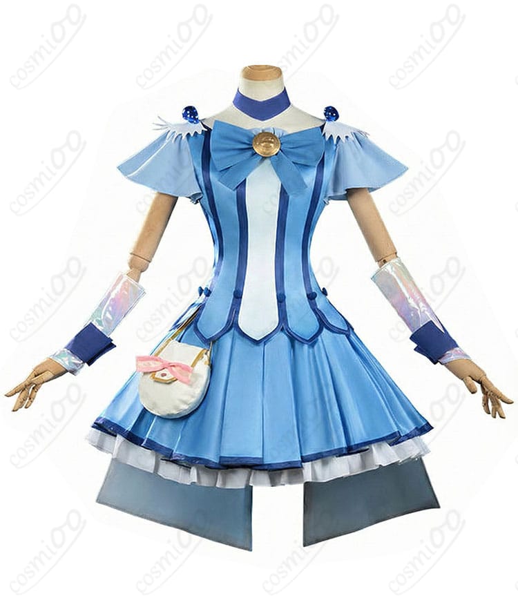 キュアビューティ衣装の正面全体画像。トップスとスカートのライン、襟元リボンの位置が確認できる。