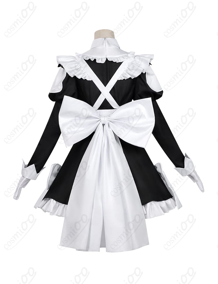 桃乃 ゴーストハウス メイド服 背面全体写真｜大きな背面リボンの形状