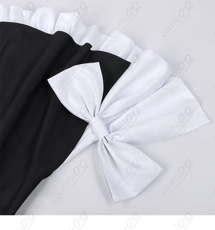 スカート部の蝶飾りディテール｜立体リボンの質感と留め仕様