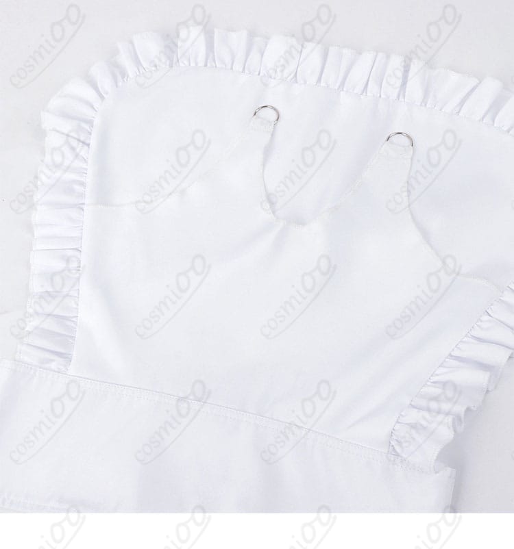 エプロン装飾ディテール｜フリル端処理と中心ライン