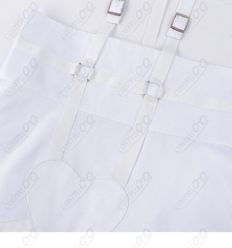 ウエストの系帯・結び位置と固定ループのディテール