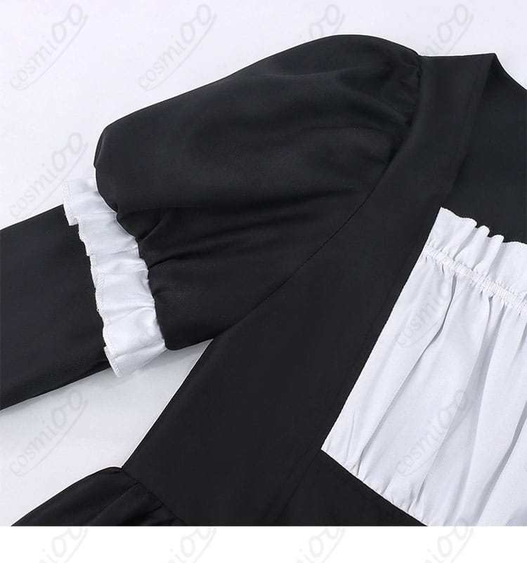 肩と袖の切り替え・ギャザー量が分かるショルダー装飾の近接写真