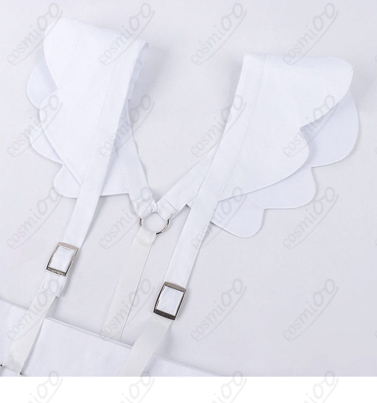 ショール風の肩掛け装飾（披肩）の質感とラインの近接写真