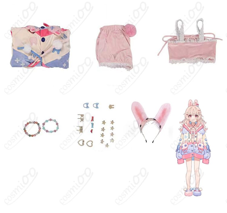 セット内容一式の平置き画像。コート・インナー・パンツ・アクセの全体