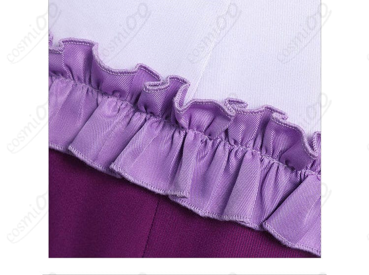 スカートレース装飾の質感と縫製アップ