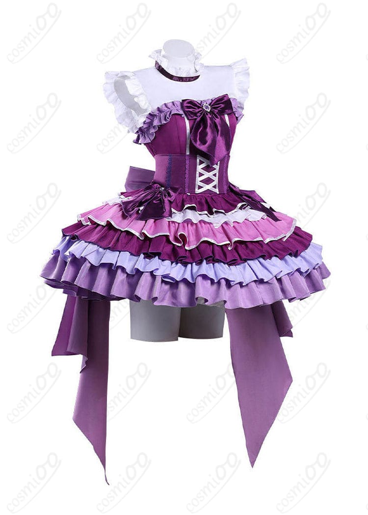 暁美ほむら アイドル衣装の側面シルエットとコルセットライン