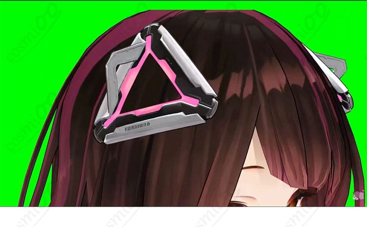 ロボ子さんV3 ヘアアクセ側面の形状と取り付け位置ディテール