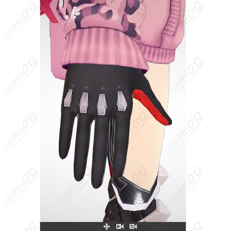 ロボ子さんV3 手袋の外側装飾ディテールと質感の近接写真