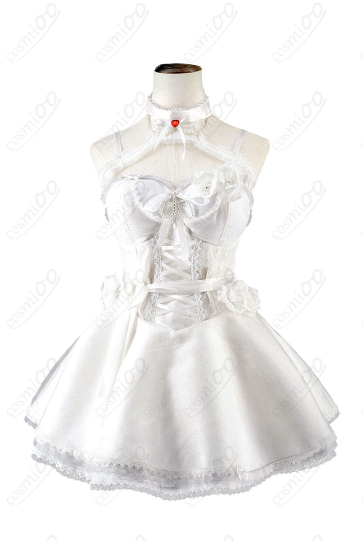 アリス メルヘンドリーム衣装のワンピース正面ディテール（胸飾り・ウエストライン）