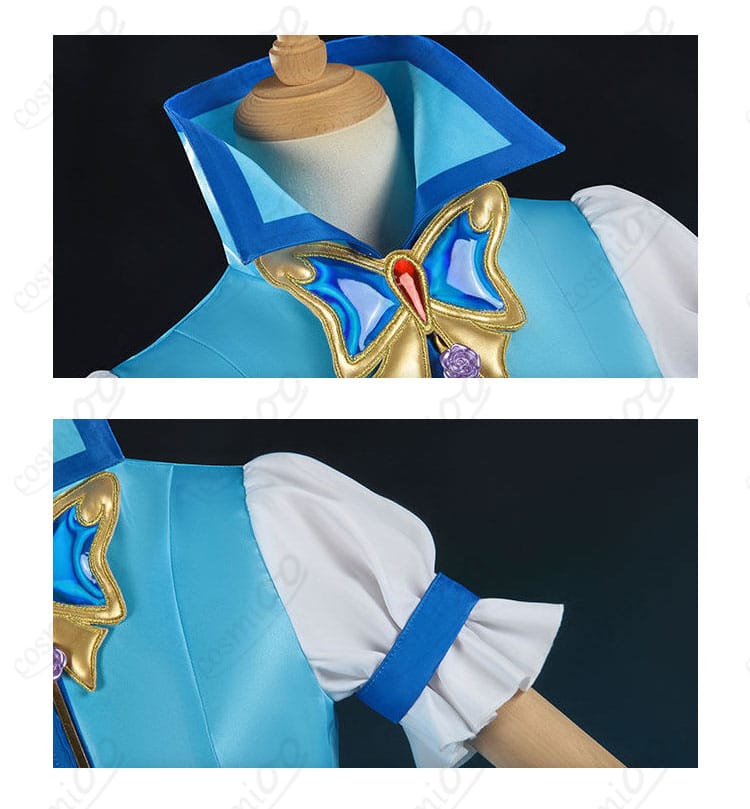 襟元・肩・袖の装飾ディテールと縫製のアップ