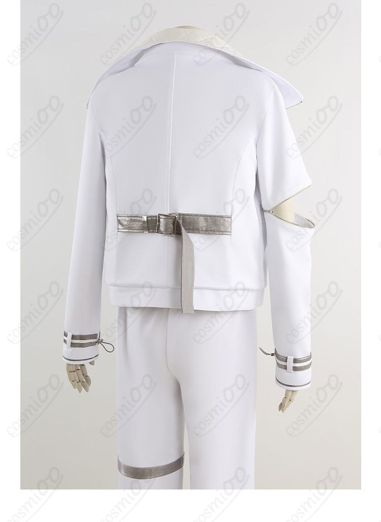 ジャケット背面の装飾と切替ライン（青柳冬弥衣装）