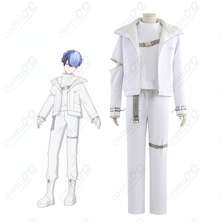 青柳冬弥 PURE PUNCHER コスプレ衣装を着用したモデルの全身画像