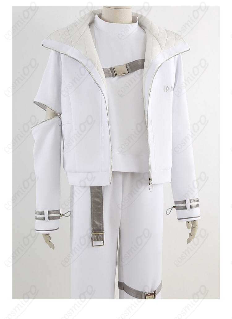 前立て部分の装飾とステッチのアップ（青柳冬弥衣装）