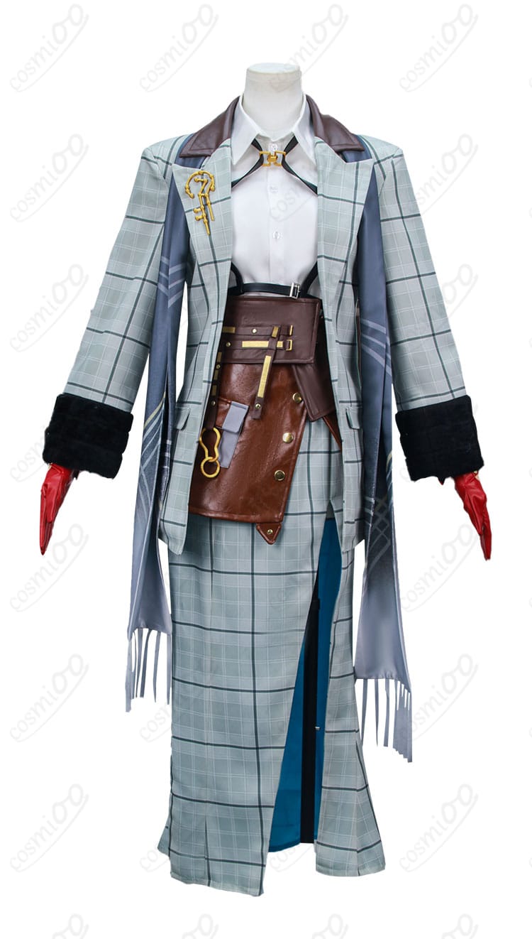 ヒルダ 旧時代の学者 衣装の正面全体｜コートとマフラーの配色・縦ライン