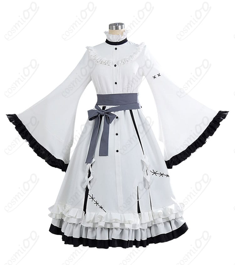 氷上メルル シスター服コスプレの背面ディテール(後ろファスナーとスカートライン)