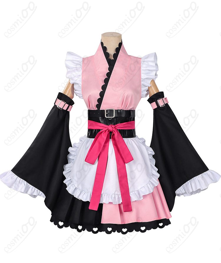 駒沢乃依コスプレ衣装 背面スタイル（帯とベルトの見え方）