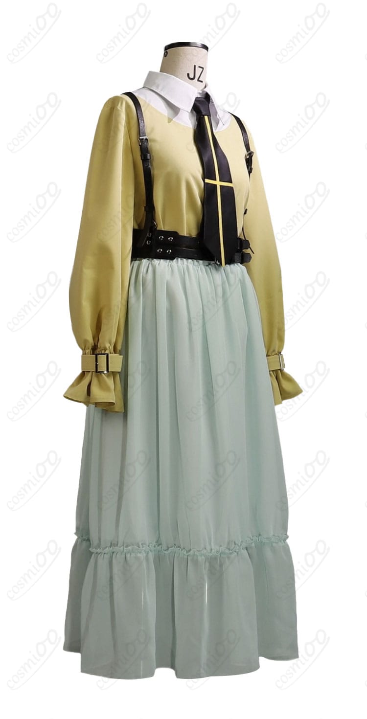 MyGO!!!!! 長崎そよ『端程山』衣装のネクタイ結びと襟元ディテールのアップ