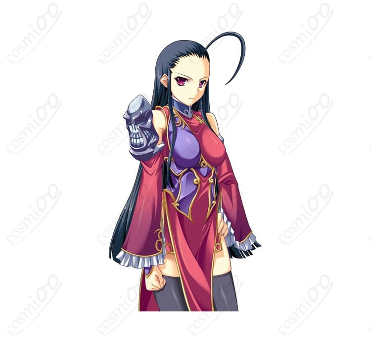 衣装全体の側面ショット。落ち着いた配色とゴージャスな装飾バランスを確認できる画像