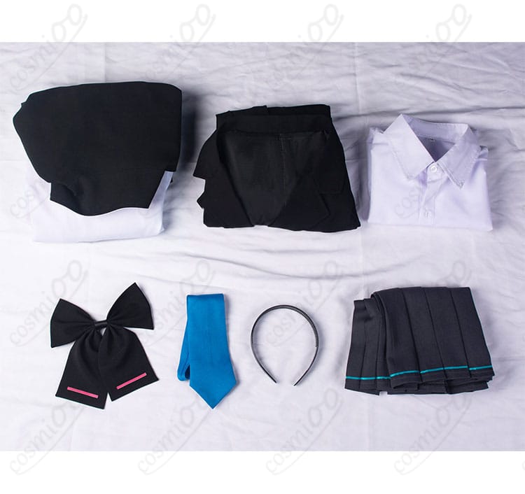 ブルーアーカイブ ケイ 制服コスプレ7点セット（カチューシャ、コート、ブレザー、シャツ、スカート、ネクタイ、髪飾り）の内容一覧