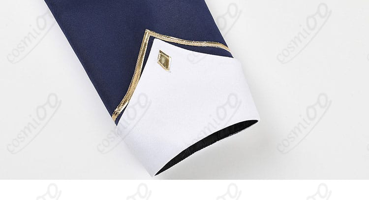 袖口の装飾テープとカフスの質感