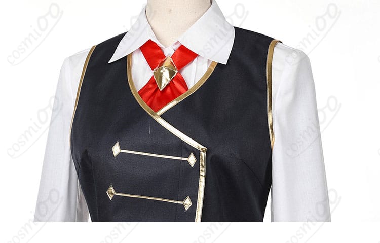 襟周りの装飾パーツと縁の仕立て